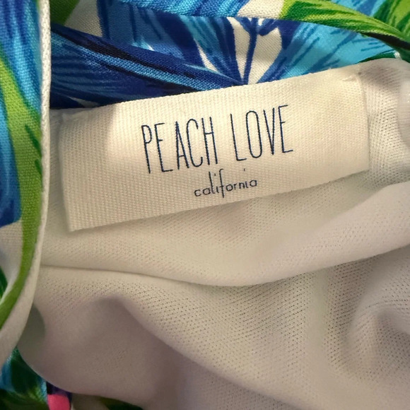 Peach Love California Tropical Sundress Small Strappy Back - Picture 5 of 7